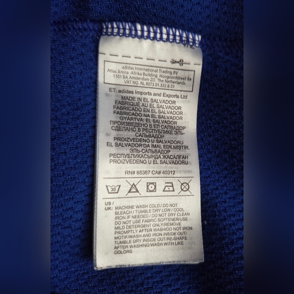 Adidas Floral Badge Of Sport Women's Blue Logo Hoodie Size M - Picture 13 of 14